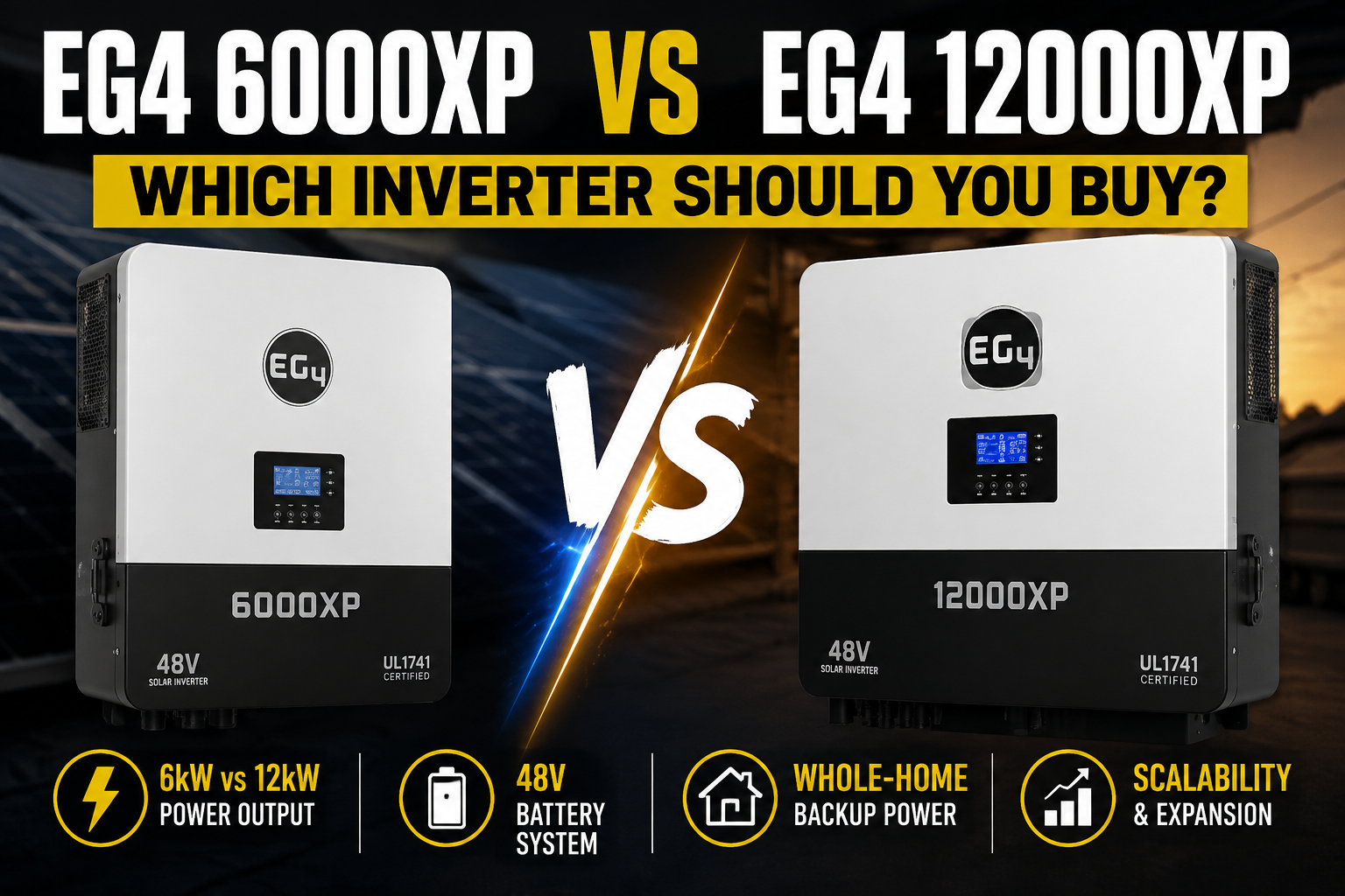 EG4 6000XP vs EG4 12000XP: Which Inverter Should You Buy?